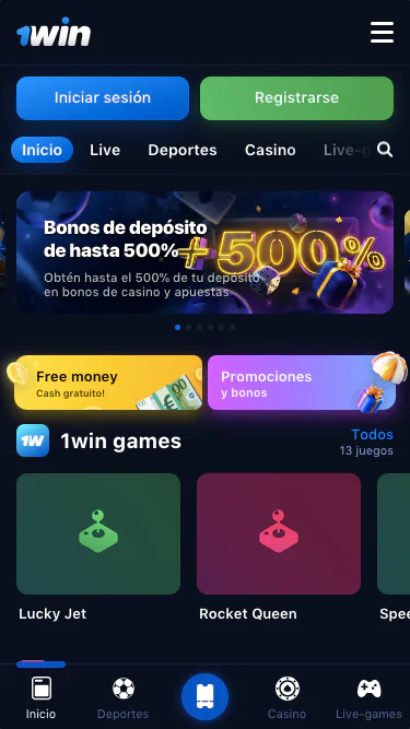 Capturas de pantalla de la 1win New Version de la app 01