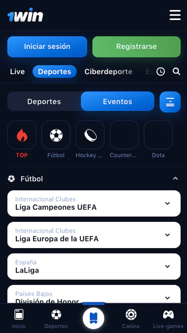 Capturas de pantalla de la 1win New Version de la app 03