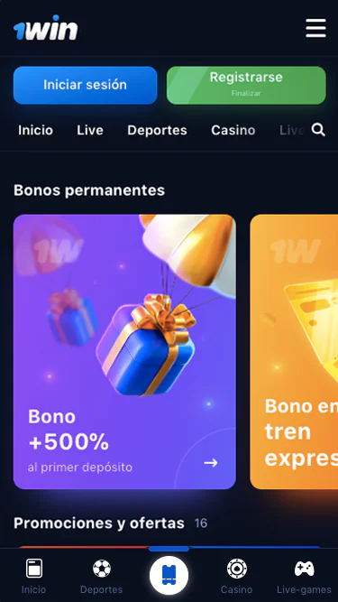Capturas de pantalla de la 1win New Version de la app 04