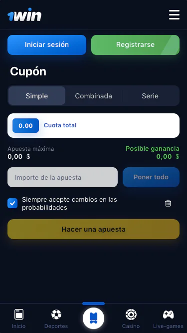 Capturas de pantalla de la 1win New Version de la app 05